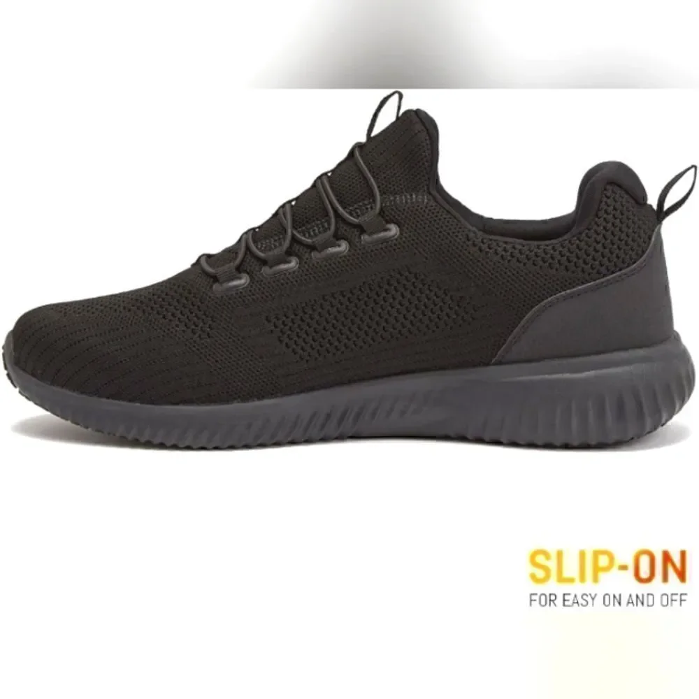(S-RD275) Avia Anchor SR Mesh Slip On Black Non Slip Shoes for Men Sz 7 WIDE